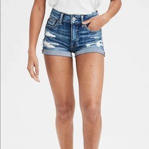 American Eagle Hi-Rise Blue Shorts!